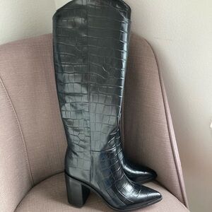 Franco Sarto Ticada Knee High Boot in Black Embellished 7